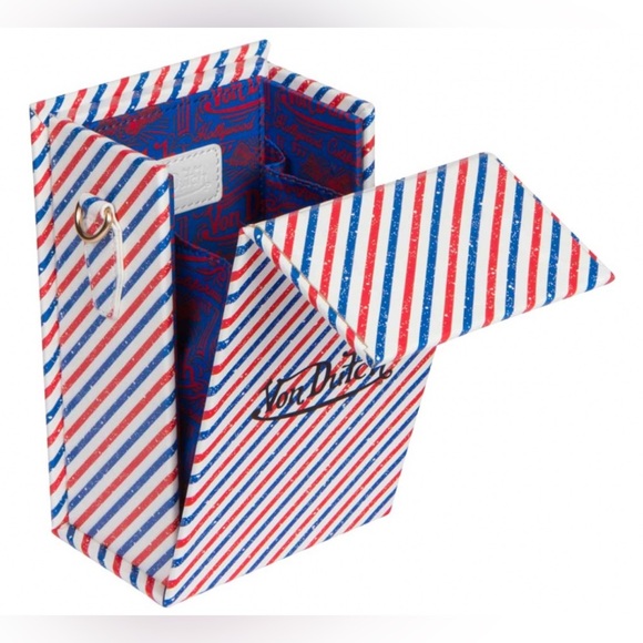 VON DUTCH UNISEX MAGNETIC CROSS-BODY VERTICAL BOX NWT - Picture 2 of 7